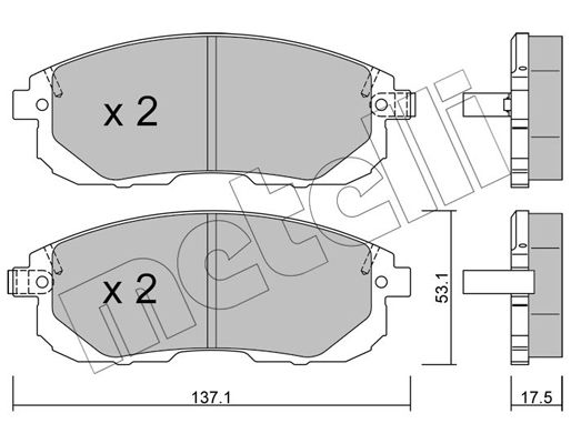 Brake Pad Set, disc brake METELLI 22-0876-1