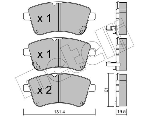 Brake Pad Set, disc brake METELLI 22-0913-0