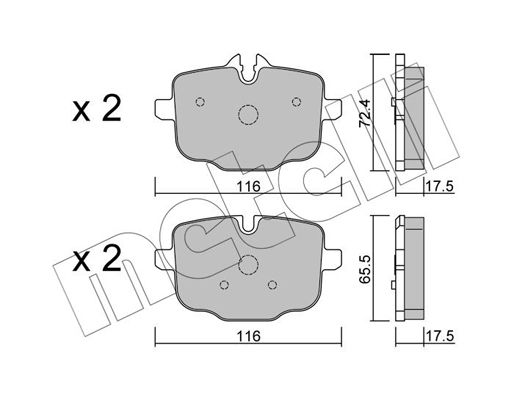 Brake Pad Set, disc brake METELLI 22-0921-0