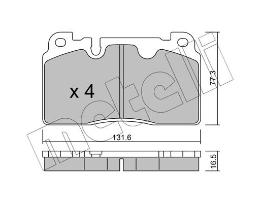 Brake Pad Set, disc brake METELLI 22-0979-0