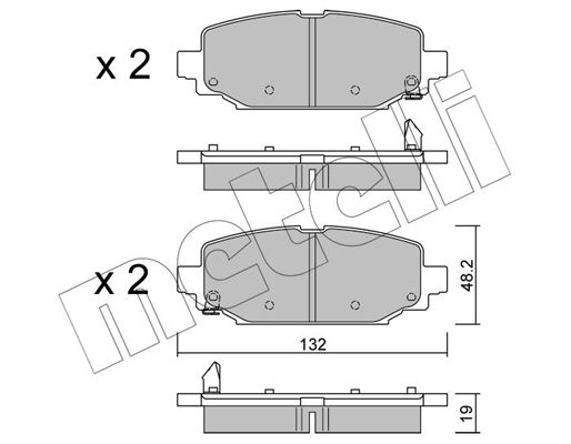 Brake Pad Set, disc brake METELLI 22-1210-0