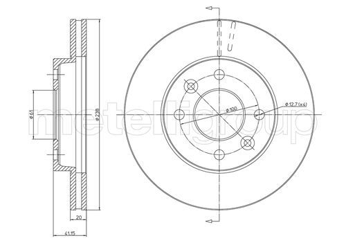 Brake Disc METELLI 23-0110