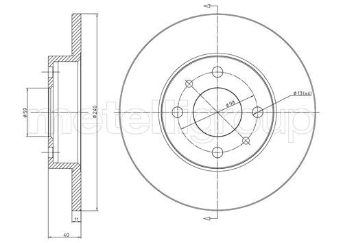 Brake Disc METELLI 23-0232C