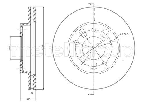 Brake Disc METELLI 23-0347