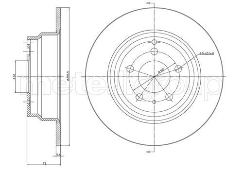 Brake Disc METELLI 23-0376C