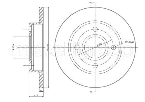 Brake Disc METELLI 23-0377