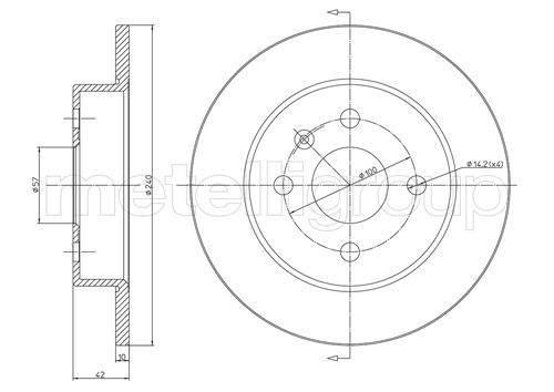 Brake Disc METELLI 23-0488C