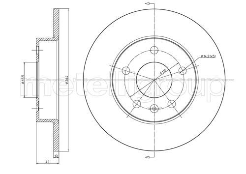 Brake Disc METELLI 23-0489C