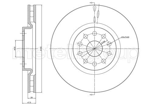 Brake Disc METELLI 23-0506C