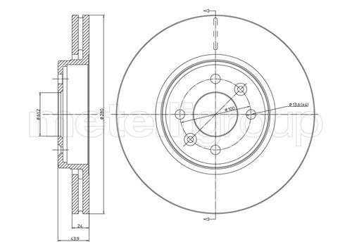 Brake Disc METELLI 23-0517C