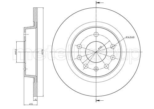 Brake Disc METELLI 23-0609C