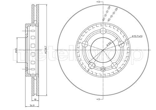 Brake Disc METELLI 23-0614C