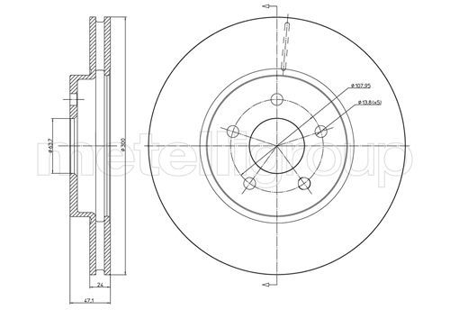 Brake Disc METELLI 23-0684C