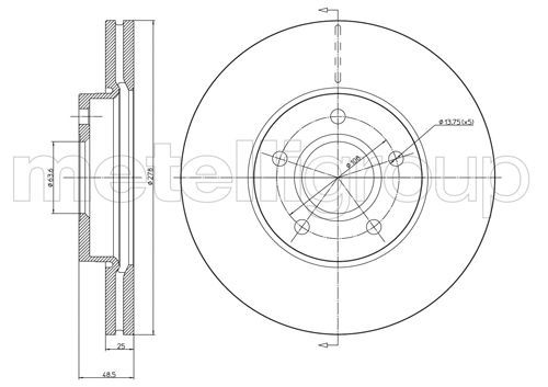 Brake Disc METELLI 23-0685C