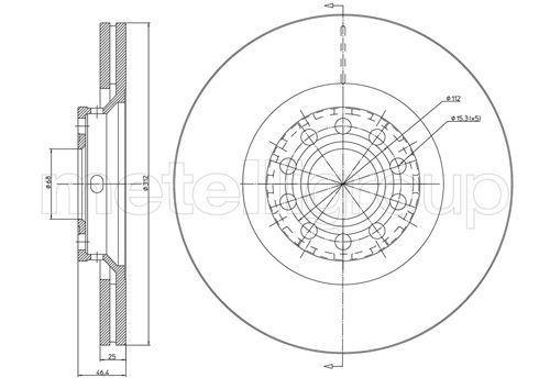 Brake Disc METELLI 23-0726C