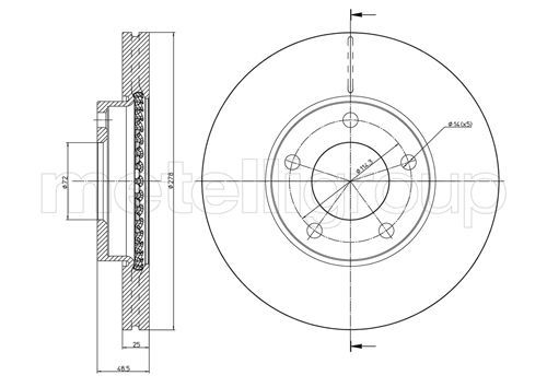 Brake Disc METELLI 23-0729C