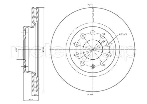 Brake Disc METELLI 23-0733C