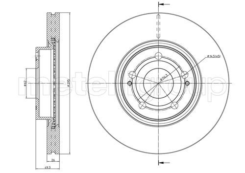 Brake Disc METELLI 23-0772C