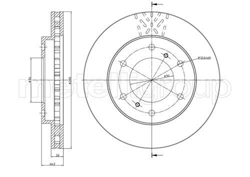 Brake Disc METELLI 23-0777C