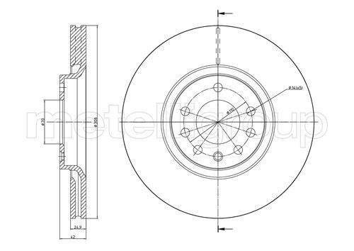 Brake Disc METELLI 23-0826C