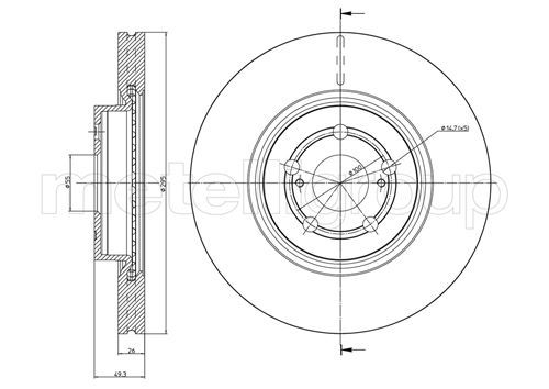 Brake Disc METELLI 23-0854C