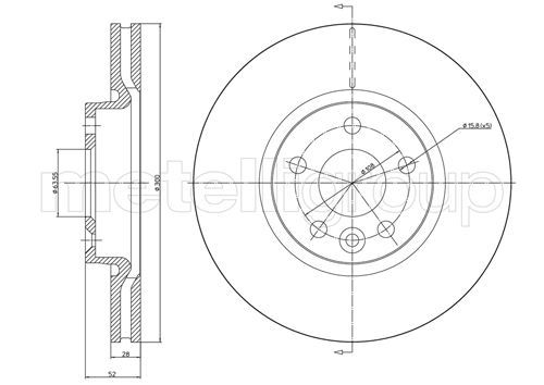 Brake Disc METELLI 23-0896C