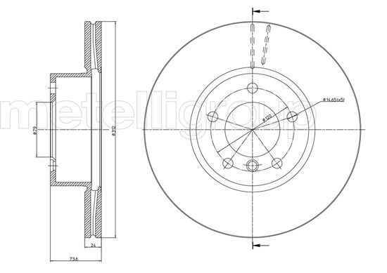 Brake Disc METELLI 23-0986C