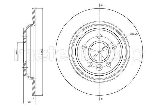 Brake Disc METELLI 23-0992C