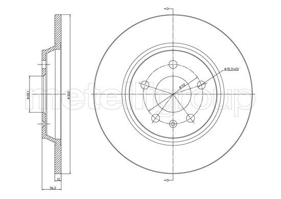 Brake Disc METELLI 23-1032C