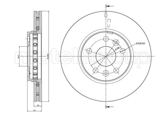 Brake Disc METELLI 23-1341C