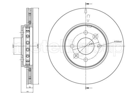 Brake Disc METELLI 23-1468C