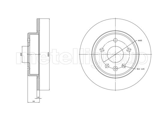 Brake Disc METELLI 23-1823C