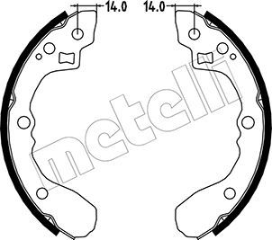 Brake Shoe Set METELLI 53-0217