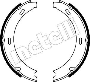 Комплект гальмівних колодок, стоянкове гальмо METELLI 53-0233