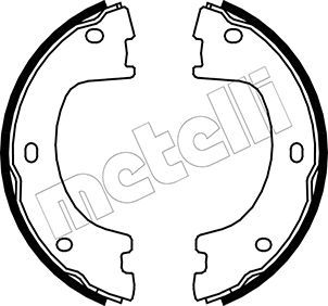 Brake Shoe Set, parking brake METELLI 53-0249