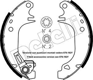 Brake Shoe Set METELLI 53-0320Y