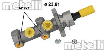 Головний гальмівний циліндр METELLI 05-0426