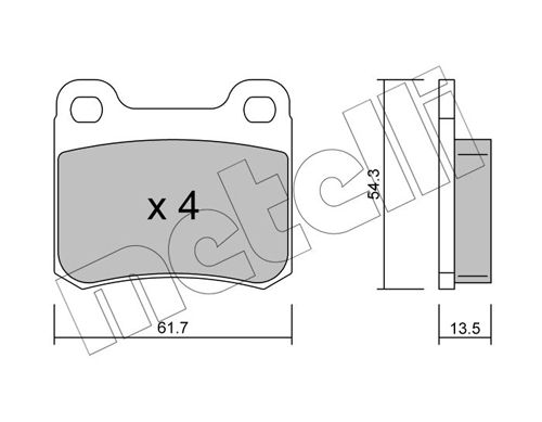 Brake Pad Set, disc brake METELLI 22-0092-0