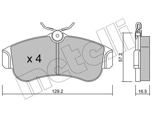 Brake Pad Set, disc brake METELLI 22-0123-0