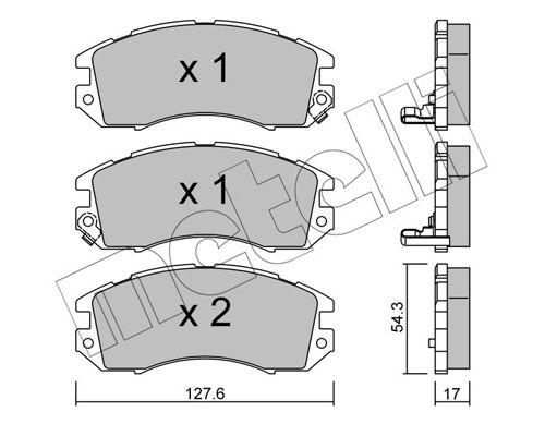 Brake Pad Set, disc brake METELLI 22-0135-0