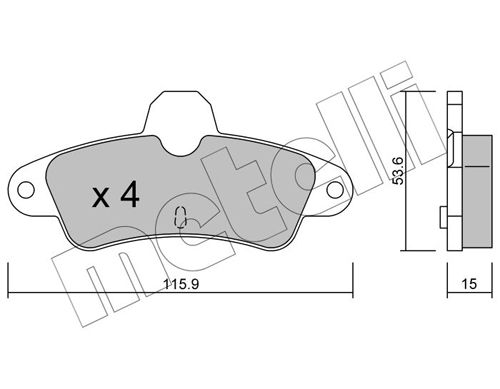 Brake Pad Set, disc brake METELLI 22-0143-0