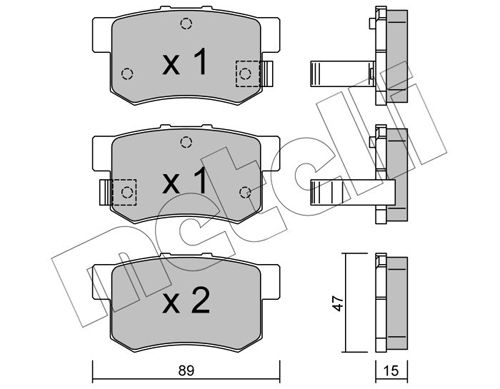 Brake Pad Set, disc brake METELLI 22-0173-0