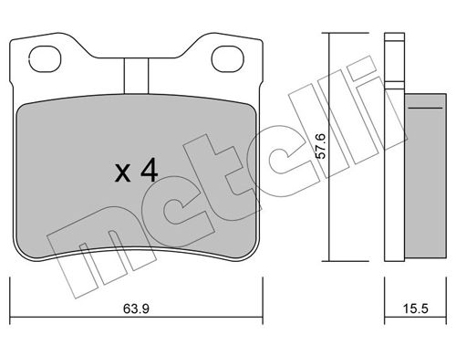 Brake Pad Set, disc brake METELLI 22-0192-1