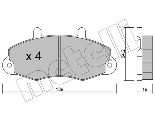 Brake Pad Set, disc brake METELLI 22-0194-0