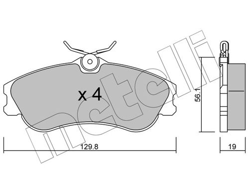 Brake Pad Set, disc brake METELLI 22-0217-1