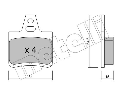 Brake Pad Set, disc brake METELLI 22-0285-0