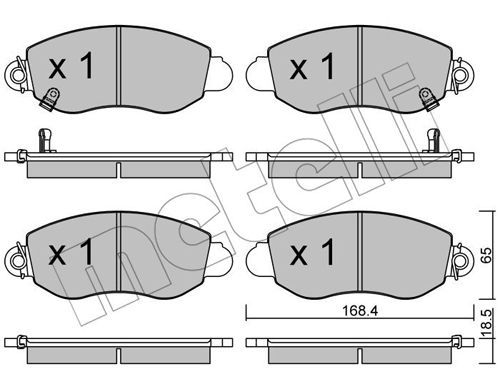 Brake Pad Set, disc brake METELLI 22-0320-0