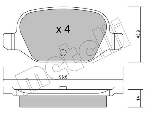 Brake Pad Set, disc brake METELLI 22-0324-0