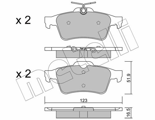 Brake Pad Set, disc brake METELLI 22-0337-1