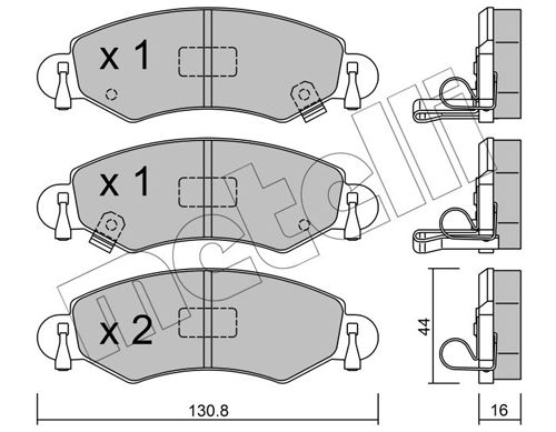 Brake Pad Set, disc brake METELLI 22-0339-0